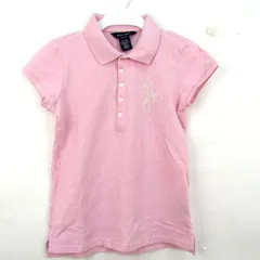ラルフローレン ポロシャツ 半袖 ビッグポニー トップス キッズ 女の子用 L(12-14)サイズ ピンク RALPH LAUREN 【中古】