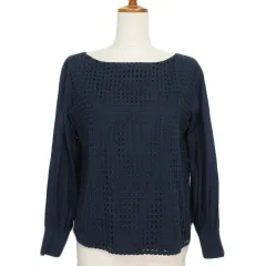 アデュートリステス ADIEU TRISTESSE Luxe カットソー ブラウス レース カットワーク 紺 ネイビーのサムネイル