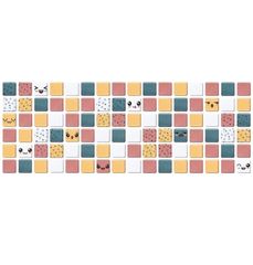 モザイクタイルシール 3D【サイズ 37.5*14.2cm】DIY 壁紙シール 4枚入り