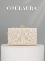 バッグ レディース ドレスバッグ 1個ヴィンテージ優雅なサテンバンケットクラッチバッグ、プリーツデザイン ファッション イブニングパーティーバッグ、魅力的で洗練されたフォーマルなオケージョンハンドバッグ、ハイエンド