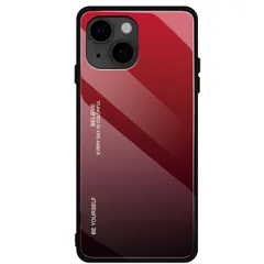 iPhone14 Plus ケース  グラデーション ハイブリット ケース 【Color】 レッド・ブラック