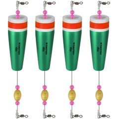 THKFISH 4個 ウキ釣り 飛び出る浮き 釣りポッピングコルク 釣り道具 28g,35g,40g,30g 35g-4個 黄色-ワイヤー付き