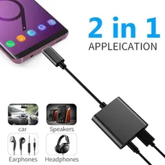 typec 3.5mmイヤホン×高速充電 2in1 ツーインワン ゲーミングアダプター ボイスチャット イヤホン 充電 同時 USBC 変換アダプター 変換ケーブル