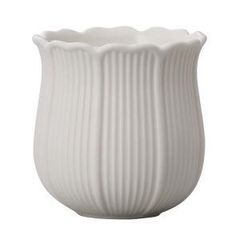 フラワーベース ホワイト 陶器 花瓶 クレイ Pleats(プリーツ) 18個