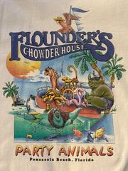 グッドデザイン　Flounders　アニマル　パーティー　カリフォルニア　動物　ホリデー　ヴィンテージ　Tシャツ