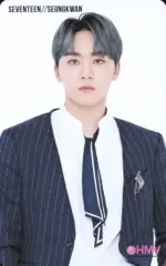 【中古】コレクションカード(男性) SEVENTEEN/SEUNGKWAN(スングァン)/上半身・背景白/CD「JAPAN 1ST SINGLE『Happy Ending』」HMV SEVENTEENmuseum2019開催店舗限定特典スペシャルカード