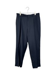 上質 イタリア製 Dunhill ダンヒル スラックス 無地 ネイビー系 ワイド