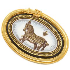 HERMES エルメス 七宝焼 エマイユ ブローチ エルメス HERMES ブローチ エマイユ GP 七宝焼き ホワイトX