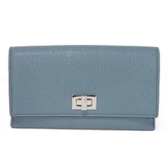 FENDI フェンディ ピーカブー ロング ウォレット クオイオ ローマ ロゴ ツイストロック パラディオ ブルーグレー 二つ折り ロングウォレット 札入れ カードケース コインケース 未使用 セレリア ヌーベ 長財布 8M0437 A91B F09VN