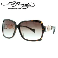 【訳あり】エドハーディー サングラス EdHardy ROSES LONG STEM ブラウンホーン/ブラウングラデーション UVカットのサムネイル