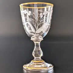 Y2590-4 オールドバカラ 金彩装飾 グラス 高さ14㎝ 豪華金彩 Y2590-4 オールドバカラ 金彩装飾 グラス 高さ14㎝ 豪華金彩