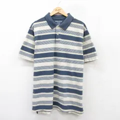 XL/古着 FADED GLORY 半袖 ポロ シャツ メンズ 鹿の子 大きいサイズ コットン 紺他 ネイビー 25jul15 中古 トップス