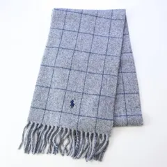 新品 ポロ ラルフローレン マフラー メンズ レディース リバーシブル ウインドウペイン柄 クラシックグレー 男女兼用 PC0743 021 POLO RALPH LAUREN クリスマス プレゼント