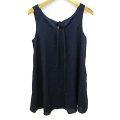 ナチュラルビューティーベーシック ノースリーブ シャツ 未使用トップス レディース Mサイズ ネイビー NATURAL BEAUTY BASIC