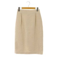 ユナイテッドアローズ UNITED ARROWS SLAB タイトスカート ロング タック ストレッチ 36 ベージュ /MY ■OS