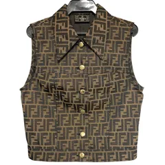 FENDI フェンディ　ズッカ柄　ベストジレ　ヴィンテージ FENDI フェンディ ズッカ柄 ベストジレ ヴィンテージ FENDIズッカ柄