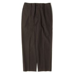 マーガレットハウエル ウール コットン ワイド チノパンツ 21AW 茶 L
