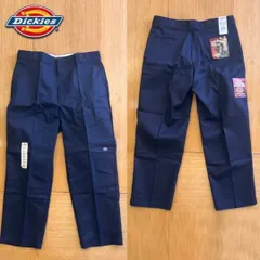 Dickies 85283 TCツイル ルーズフィット ダブルニー ワークパンツ ワイドレッグ ダークネイビー 2000年代 ビンテージ Y2K デッドストック レア 耐久性抜群 40インチ×32レングス メンズ 大きいサイズ 作業着 アメカジ ストリート