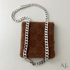 編集中です！様 グッチ 喜平 ネックレス Sterling Silver 925 Flat Link Chain Necklace GUCCI