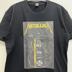 新品 メタリカ Metallica バンドTシャツ Lサイズ バンティー バンT ギター メンズ レディース ユニセックス 半袖 夏物 夏服 ブラック 黒T プリント グラフィック アメカジ アメリカン レスポール USA ストリートのサムネイル