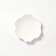 KIWAKOTO YURI DISH Small 15cm くも(白色) 花のお皿 京焼 清水焼