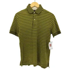 トミーヒルフィガー TOMMY HILFIGER 00S ロゴ刺繍 鹿の子 ボーダー S/S ポロシャツ メンズ import：S 