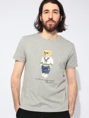 ポロラルフローレン POLO RALPH LAUREN サングラス ポロベア プリント クルーネック 半袖 Tシャツ RL710673137 グレー
