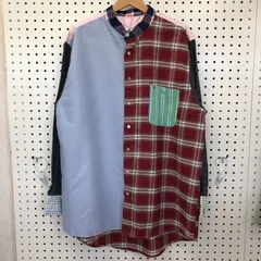 TOMMY HILFIGER トミーヒルフィガー リメイクスタンドカラーシャツ 長袖シャツ ボタンダウンシャツ オンリーワンアイテム メンズ レッド グリーン ブルー グレー