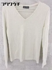 ◇ nano universe ナノユニバース ニット 長袖 Vネック セーター サイズF アイボリー レディース 【中古】 【1002801033521】