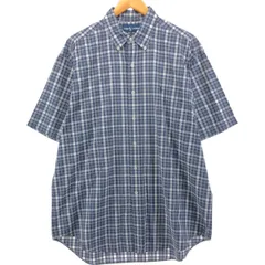 古着 ラルフローレン Ralph Lauren BLAKE 半袖 ボタンダウン チェックシャツ メンズL相当/eaa539445