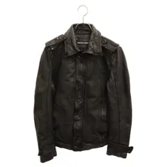 5315 POUR LES HOMME (5351プールオム) ジップアップ ホースレザー シングルライダース ジャケット ブラック 0290090027のサムネイル