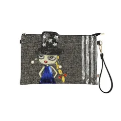 ☆ ブラック ☆ Lyre ライル 83057(3893A) リタちゃん 薄マチショルダーバッグ ショルダーバッグ レディース Lyre バッグ ミニショルダー リタちゃん ショルダーバック キャラクター ミニバッグ 小さめ 2way ポーチ 薄マチ