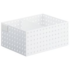 ライクイット (like-it) 収納ケース 小物収納 ブリックス 280 ワイド L 仕切り・名札付き 幅21x奥28x高12.5cm ホワイト 日本製 S9016 0