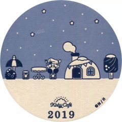 [중고] 코스터(캐릭터) 뉴이어 무늬 스페셜 코스터 [별의 커비 커비 카페 2018] 2019 뉴이어 슈베니아 오레 주문 특전