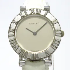 TIFFANY&Co.(ティファニー) 腕時計 アトラスラウンド 286753 レディース 革ベルト シルバー