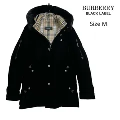 BURBERRY BLACK LABEL バーバリーブラックレーベル ベロア ノバチェック ダウン ジャケット M