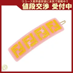  フェンディ ヘアクリップ JFP402 ピンク イエロー