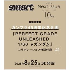 8/29発送 smart スマート 2025年10月号  雑誌 宝島社 ガンプラ45周年記念 PERFECT GRADE UNLEASHED 1/60 νガンダム デザイントートバッグ