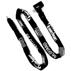 Kaedear(カエディア) バイクロック チェーンロック 鍵 防犯 盗難防止 ロック スクエアチェーン 長さ1000mm 径8mm 高耐久 SP シリンダー 引っ張り強度2T 対向ボール キーシャッター 鍵 複製サービス 防犯レベル5 KDR-LK3-200