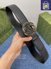 【今日特価】Gucci Signature ダブル G バックル 本革ベルト