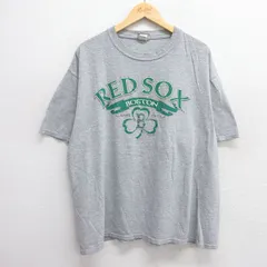 XL/古着 リー Lee 半袖 ビンテージ Tシャツ メンズ 00s MLB ボストンレッドソックス 大きいサイズ クルーネック グレー 霜降り メジャーリ