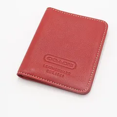 良品 コーチ レザー レッド レディースパスケース 2000000 NSK INU