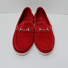 PETER STORM　ピーター ストーム　スウェード デッキ モカシン シューズ　サイズ41　赤　レッド　スエード