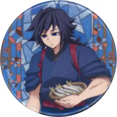 【中古】バッジ・ビンズ 冨岡義勇(上半身) 「鬼滅の刃 in 東武動物公園 描き下ろし 動物稽古ver. トレーディンググリッター缶バッジ」