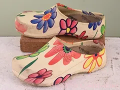 ドイツ製 ビルケンシュトック BIRKENSTOCK 園芸サンダル サボ 花柄 白 レディース 23cm MK287