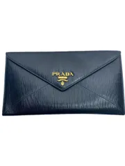 PRADA 財布 レザー ブラック メンズ 