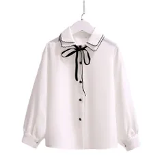 ☆ タイプE ☆ 110cm ☆ キッズブラウス レース 長袖シャツ gktops4116 キッズ ブラウス 女の子 シャツ 白 長袖 白シャツ フォーマル 入園式 卒園式 入学式 卒業式 レース 袖 フリル 発表会 結婚式 パーティ お呼ばれ