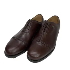 中古 フットジョイ FootJoy ゴルフシューズ  9W 27cm ブラウン アイコンブラック クラシック 防水 レザー [52068]