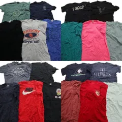 古着卸 まとめ売り カラーmix プリント 半袖Tシャツ 20枚セット (メンズ L ) ナイキ オールドネイビー スカル 無地 中古 古着 MY2041