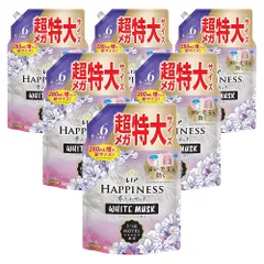レノア ハピネス 夢ふわタッチ 柔軟剤 ホワイトムスク 詰め替え 1900mL×6袋